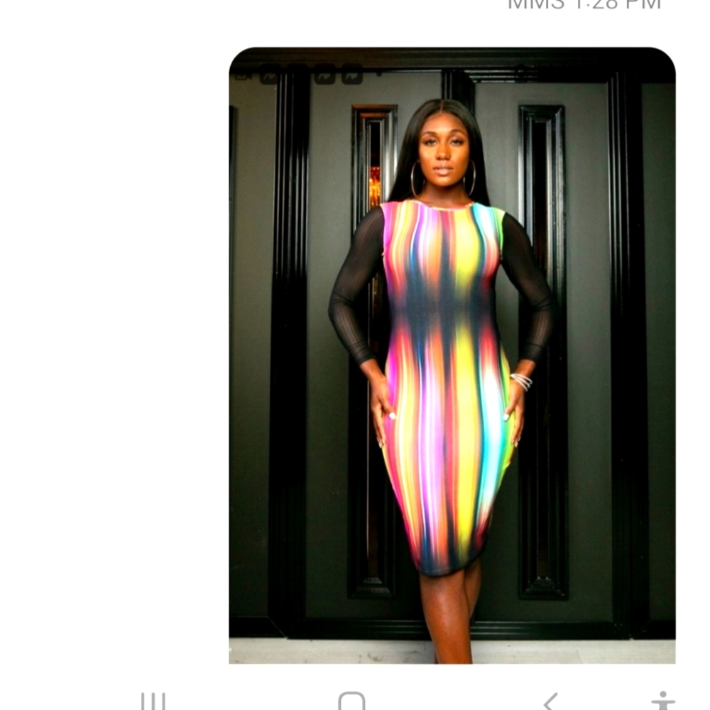 Bondage dress multi colored